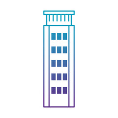 building front isolated icon