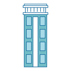 building front isolated icon