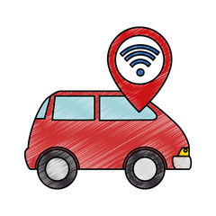 car vehicle with wifi signal