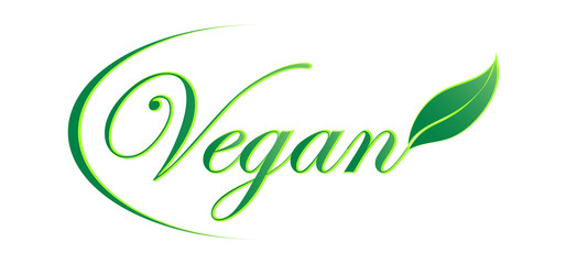 Naklejka premium Vegan Logo design
