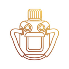 flat line colored  canteen over white background  vector illustration