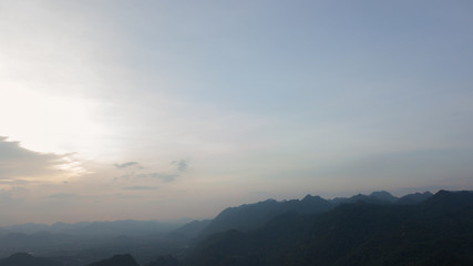 View of sunset in the evening 