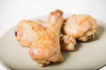 Chicken legs on a plate
