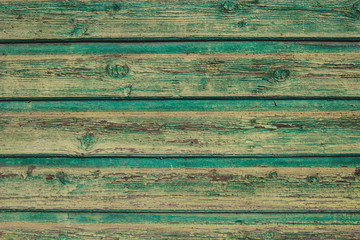 Vintage old green painted green wall background texture