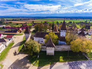 Fototapeta na wymiar Cincsor Fortified Church in the Saxon Village of Cincsor near Sibiu, Romania