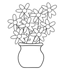 Flower Pot Coloring Page