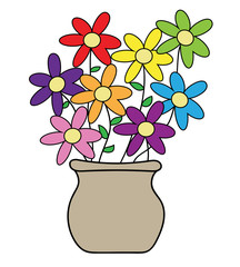 Colorful Flower Pot