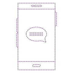 smartphone device with speech bubble