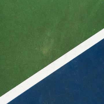 Lines on basketball court, close up