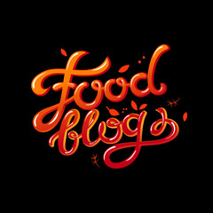 Lettering Food Blog for a culinary portal or blog
