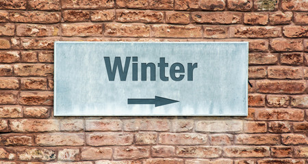 Fototapeta na wymiar Schild 225 - Winter