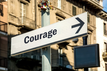 Schild 219 - Courage