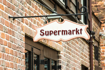 Obraz premium Schild 275 - Supermarkt