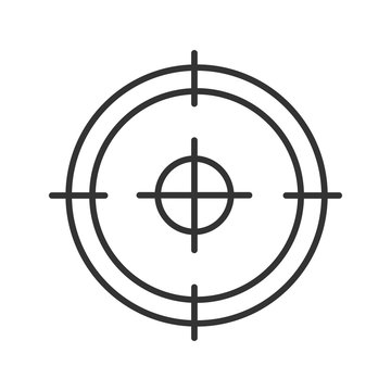 recommend clip art: Aim, target, focus, goal linear icon
