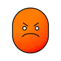 Angry smile color icon