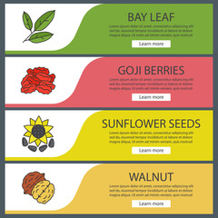 Spices web banner templates set