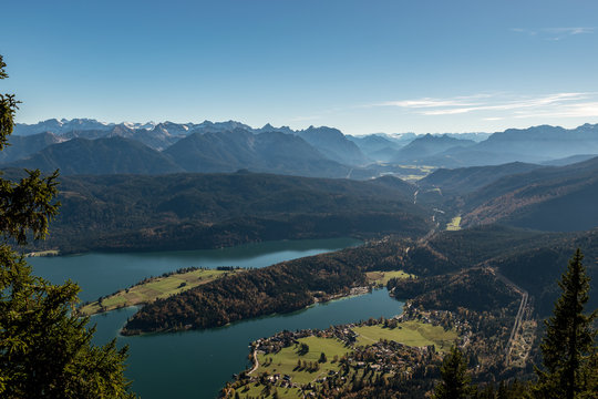 View to the alps and the Walchensee © Deniz