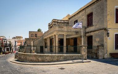Fototapeta premium Abandoned administrative building in Rhodes town on Rhodes island, Greece