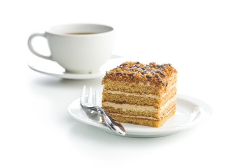 Cake with walnuts and honey.