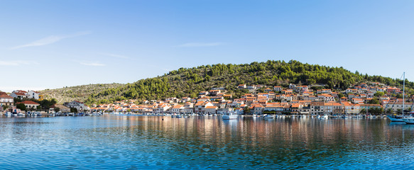 Houses on the hillside of Vela Luka