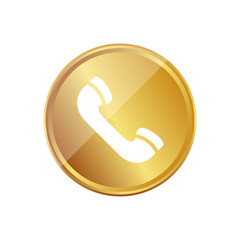 Gold Münze - Telefon - Service