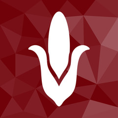 Mais - Icon mit geometrischem Hintergrund rot