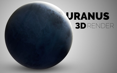 Uranus. Set of solar system planets rendered in 3D. Elements of this image furnished by NASA
