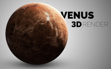 Venus. Set of solar system planets rendered in 3D. Elements of this image furnished by NASA