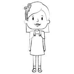 beautiful little girl character
