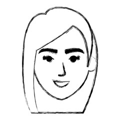 beautiful woman head avatar character