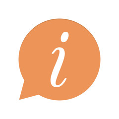 Orangene Sprechblase rund - Info - Service