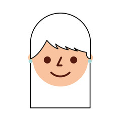 young woman profile happy character image