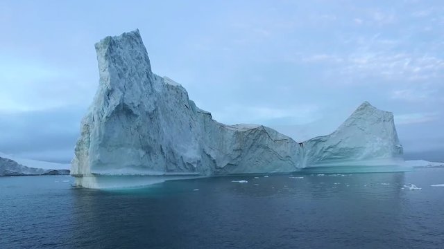 big glacier on Arctic Ocean in Greenland