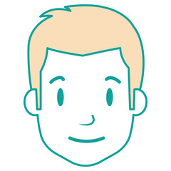 young man head avatar character