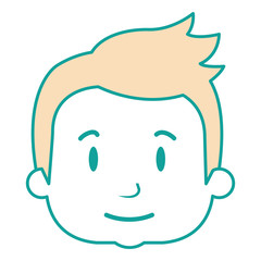 Obraz premium little boy head avatar character