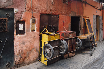 Fototapeta na wymiar Street in medina, Marrakech, Morocco