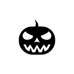 halloween pumpkin icon on white background