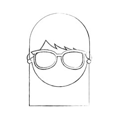 young woman profile female character image