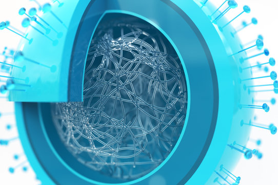 Inner life of a virus - 3D Rendering