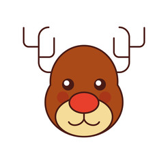 Obraz premium christmas reindeer animal horned funny