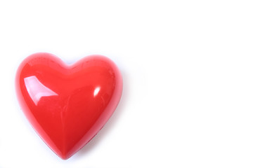 A red heart isolated on white background