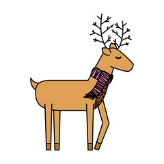 christmas reindeer scarf animal horned funny decoration