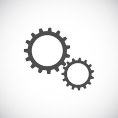 Set of two gears connected with each other