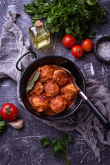 Meatballs with tomato sauce. 