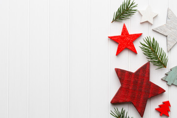 Vintage Christmas background with Christmas decoration.