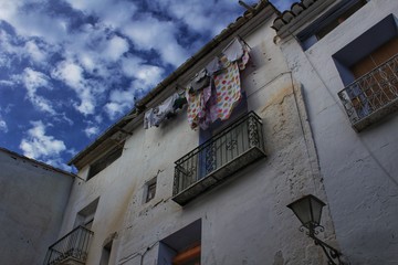 Fototapeta na wymiar Narrow rural streets in Chelva, Valencia