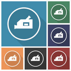 Button - Set - Schatten - Filmkamera - Filmproduktion