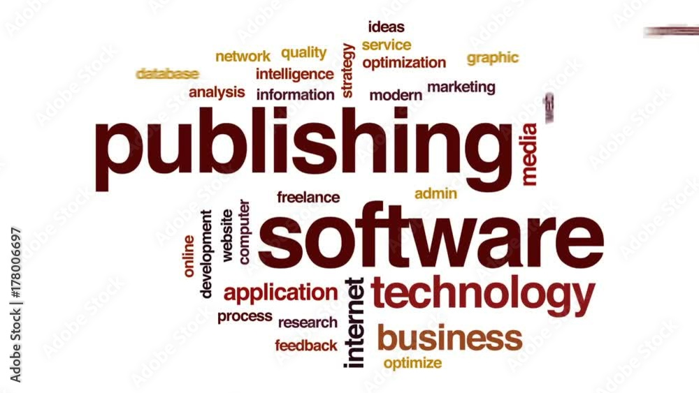 Poster publishing software animated word cloud, text design animation.