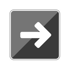 Pfeil rechts - Hinweis - Reflektierender App Button