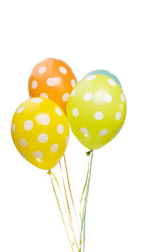 balloons in polka dots isolated